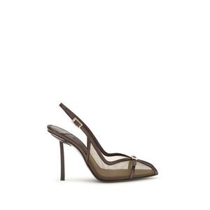 LE SILLA Brown Nylon Platform Women's Pumps